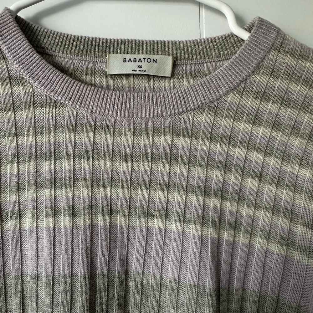 BABATON lilac striped knit sweater - Picture 2 of 4